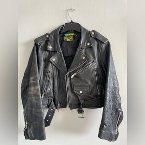 Amer Sports Vintage Motorcycle leather jkt wm sm